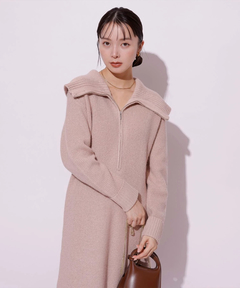 Mystrada(マイストラーダ) |ハーフジップニットワンピース