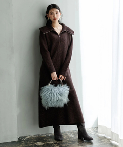 Mystrada(マイストラーダ) |ハーフジップニットワンピース