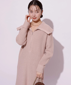 Mystrada(マイストラーダ) |ハーフジップニットワンピース