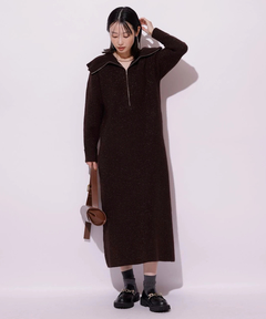 Mystrada(マイストラーダ) |ハーフジップニットワンピース