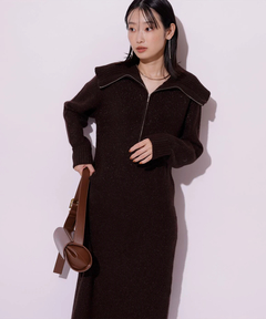 Mystrada(マイストラーダ) |ハーフジップニットワンピース