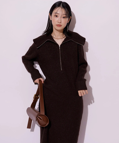 Mystrada(マイストラーダ) |ハーフジップニットワンピース