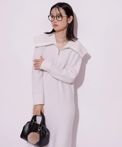 Mystrada(マイストラーダ) |ハーフジップニットワンピース