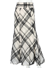 Mystrada(マイストラーダ) |チュールチェック刺繍スカート
