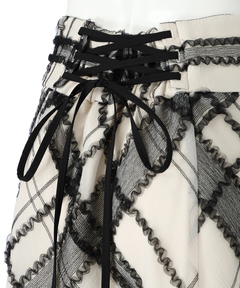 Mystrada(マイストラーダ) |チュールチェック刺繍スカート