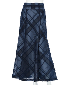 Mystrada(マイストラーダ) |チュールチェック刺繍スカート