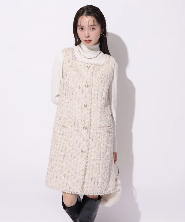 新品 アルページュストーリー フロントボタン Iライン ワンピース