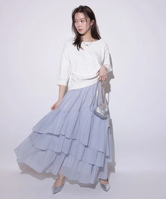 Mystrada(マイストラーダ) |シアーランダムティアードスカート