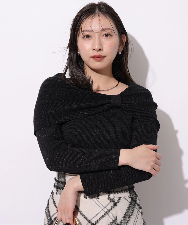 新品　未使用　タグ付き　マイストラーダ　ブラック　ニット　リボン ビッグリボンニット | ニット | Mystrada（マイストラーダ） │【公式