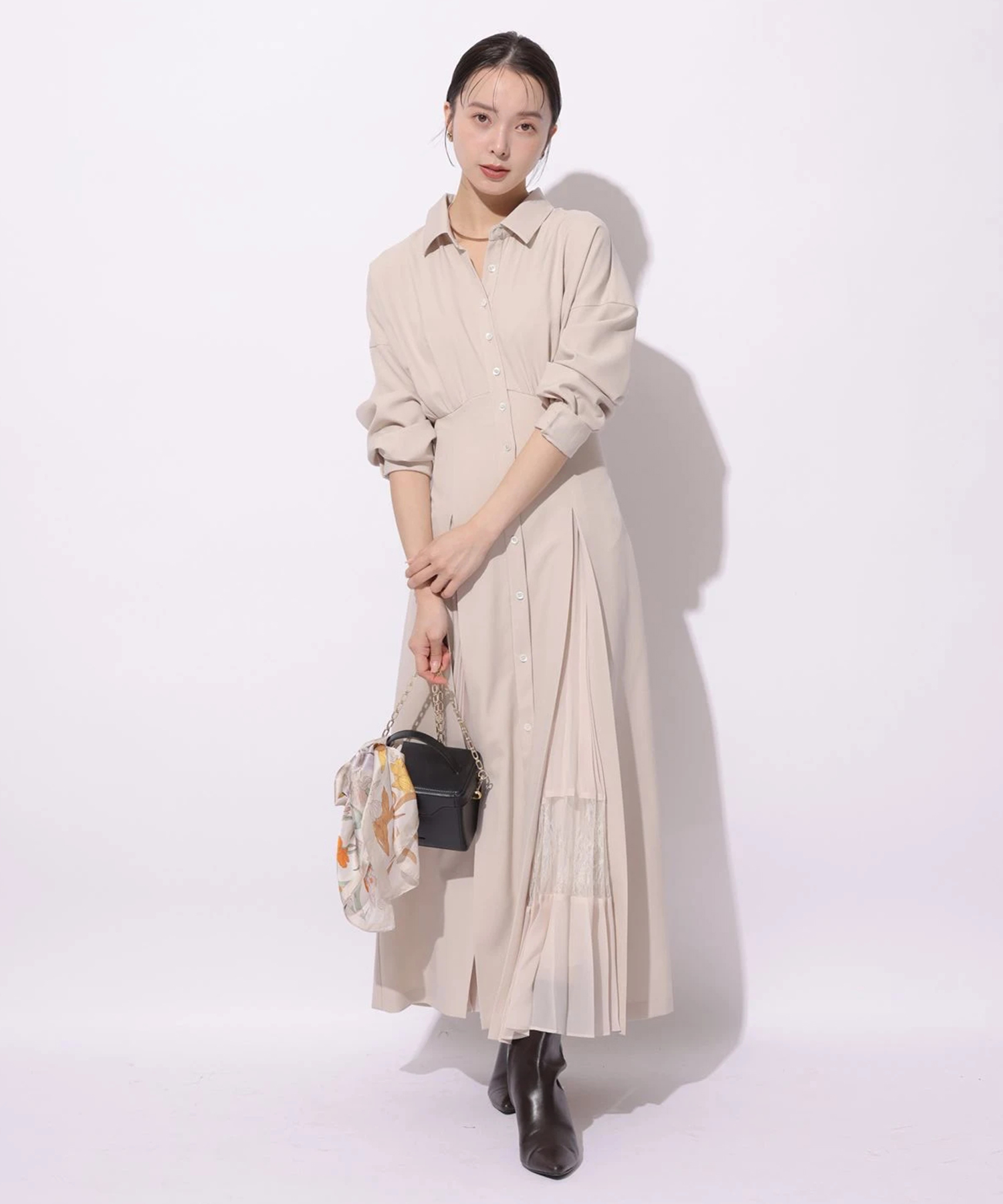 レースプリーツマチシャツワンピース | ワンピース | Mystrada（マイ