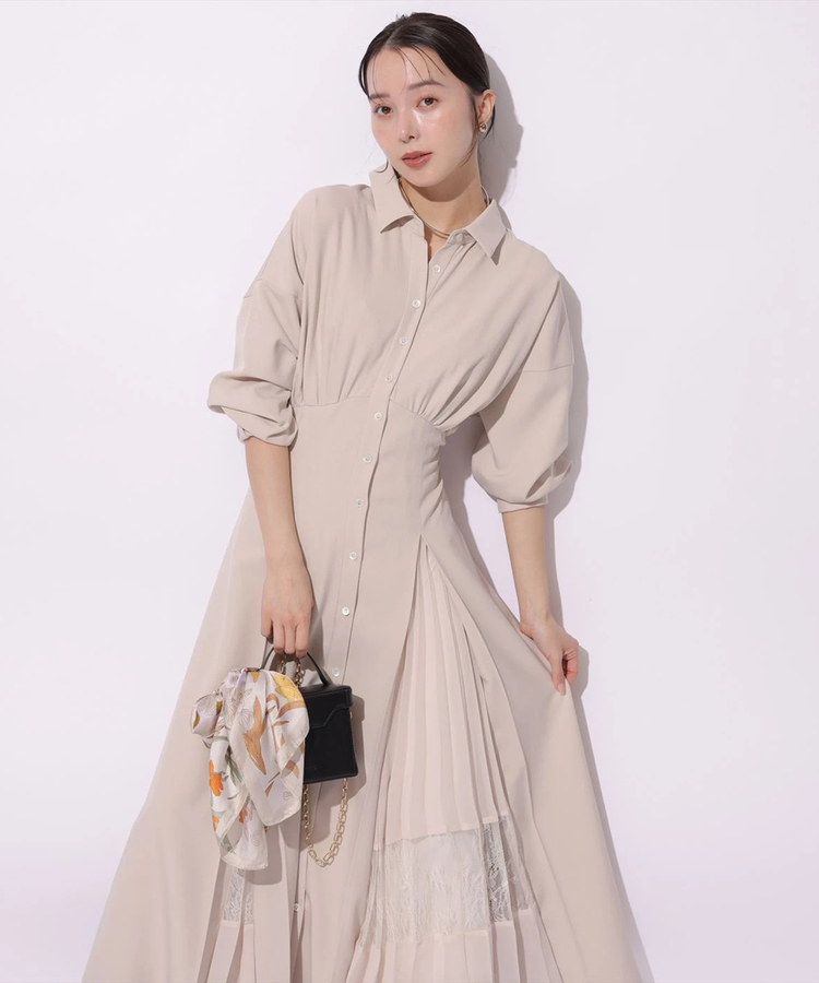 レースプリーツマチシャツワンピース | ワンピース | Mystrada（マイ