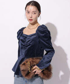 Mystrada(マイストラーダ) |[WEBLIMITED]ドットペプラムブラウス