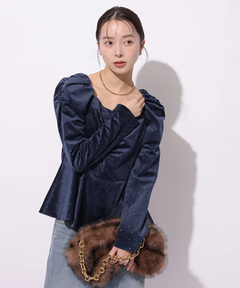 Mystrada(マイストラーダ) |[WEBLIMITED]ドットペプラムブラウス