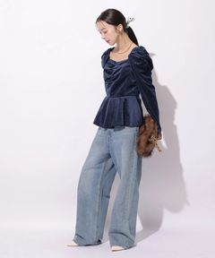 Mystrada(マイストラーダ) |[WEBLIMITED]ドットペプラムブラウス