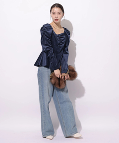 Mystrada(マイストラーダ) |[WEBLIMITED]ドットペプラムブラウス