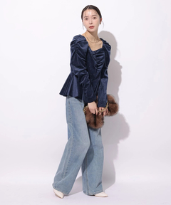 Mystrada(マイストラーダ) |[WEBLIMITED]ドットペプラムブラウス