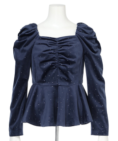 Mystrada(マイストラーダ) |[WEBLIMITED]ドットペプラムブラウス