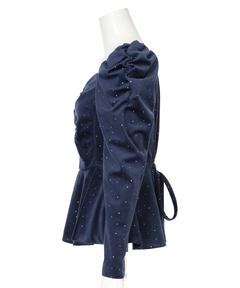 Mystrada(マイストラーダ) |[WEBLIMITED]ドットペプラムブラウス