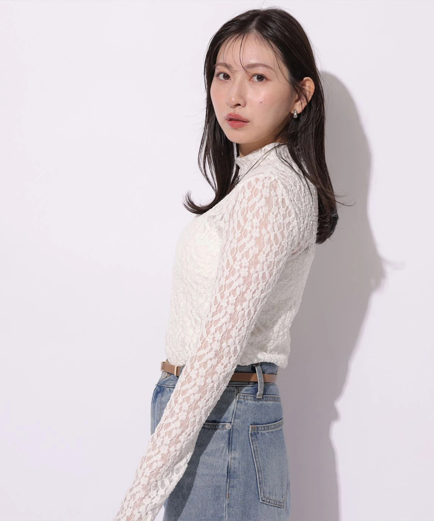 レースハイネックカットソー | Tシャツ・カットソー | Mystrada（マイ