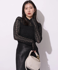 Mystrada(マイストラーダ) |レースハイネックカットソー