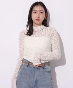 Mystrada(マイストラーダ) |レースハイネックカットソー