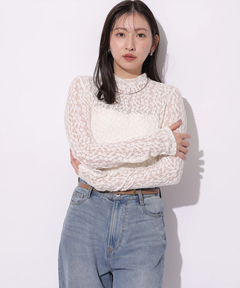 Mystrada(マイストラーダ) |レースハイネックカットソー