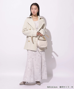 Mystrada(マイストラーダ) |レザー切り替えミドルトレンチ