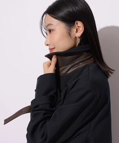 Mystrada(マイストラーダ) |レザー切り替えミドルトレンチ