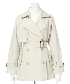 Mystrada(マイストラーダ) |レザー切り替えミドルトレンチ