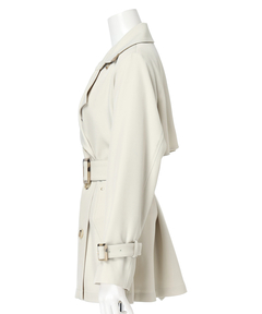 Mystrada(マイストラーダ) |レザー切り替えミドルトレンチ