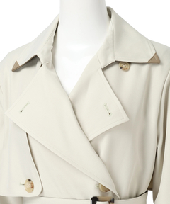 Mystrada(マイストラーダ) |レザー切り替えミドルトレンチ