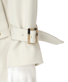 Mystrada(マイストラーダ) |レザー切り替えミドルトレンチ