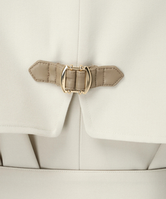 Mystrada(マイストラーダ) |レザー切り替えミドルトレンチ