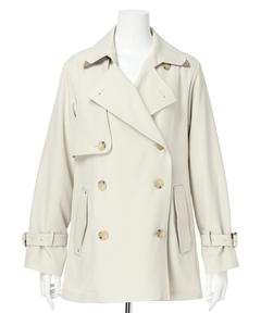 Mystrada(マイストラーダ) |レザー切り替えミドルトレンチ