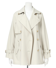 Mystrada(マイストラーダ) |レザー切り替えミドルトレンチ