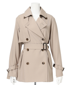 Mystrada(マイストラーダ) |レザー切り替えミドルトレンチ