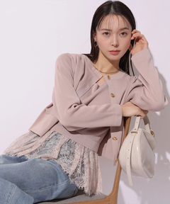 美品 Arpege story ケーブルアンサンブル グリーン Mサイズ 美品 Arpege story ケーブルアンサンブル グリーン Mサイズ