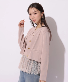 Mystrada(マイストラーダ) |ペプラムレースニットアンサンブル