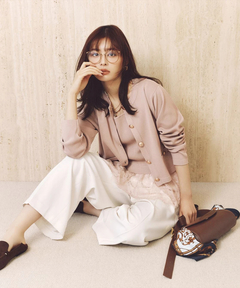 Mystrada(マイストラーダ) |ペプラムレースニットアンサンブル