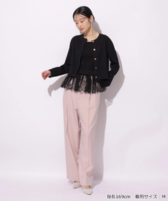 Mystrada(マイストラーダ) |ペプラムレースニットアンサンブル