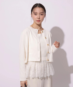 Mystrada(マイストラーダ) |ペプラムレースニットアンサンブル
