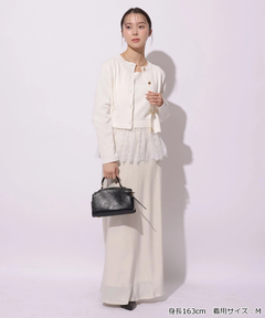 Mystrada(マイストラーダ) |ペプラムレースニットアンサンブル