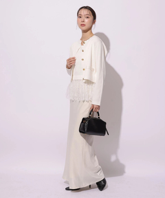 Mystrada(マイストラーダ) |ペプラムレースニットアンサンブル