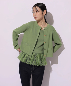 Mystrada(マイストラーダ) |ペプラムレースニットアンサンブル