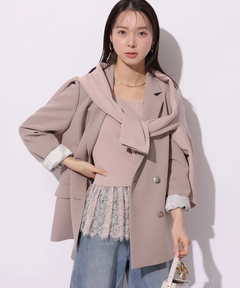 Mystrada(マイストラーダ) |ペプラムレースニットアンサンブル