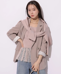 Mystrada(マイストラーダ) |ペプラムレースニットアンサンブル