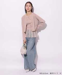 Mystrada(マイストラーダ) |ペプラムレースニットアンサンブル