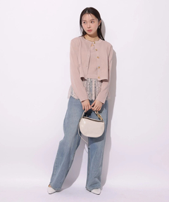 Mystrada(マイストラーダ) |ペプラムレースニットアンサンブル