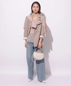 Mystrada(マイストラーダ) |ペプラムレースニットアンサンブル