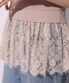 Mystrada(マイストラーダ) |ペプラムレースニットアンサンブル